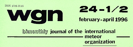 Frontpage of WGN, journal of the IMO